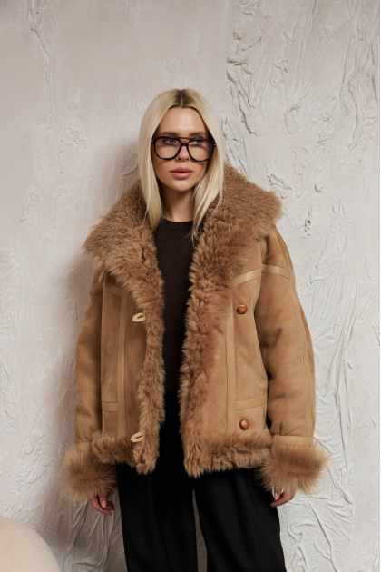 Suede double-sided sheepskin coat